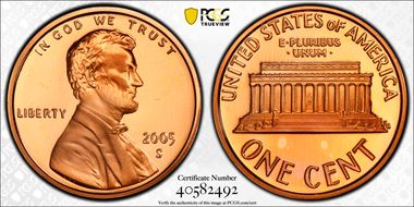 2005-S 1C PR70DCAM