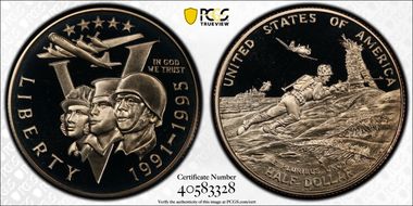 1991-95-P 50C World War II PR69DCAM