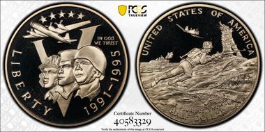 1991-95-P 50C World War II PR69DCAM