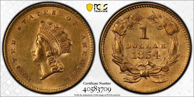 1854 G$1 Type 2 AU55