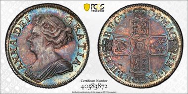 1708 Shil S-3610 3rd Bust MS64