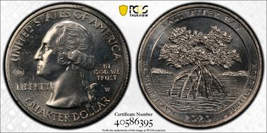 2020-W 25C Salt River Bay NP V75 Early Find MS65