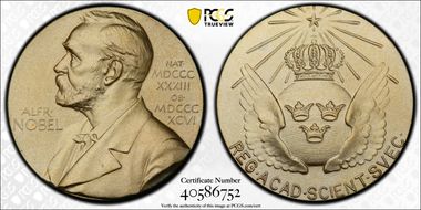 No Date Medal Alfred Nobel Science Gilt Ag Nominating Committee SP69