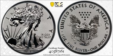 2019-W $1 Silver Eagle Enhanced Rev PR Pride of Two Nations, U.S. Set PR70