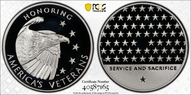 (2019-P) Medal American Legion Silver Dollar & Medal Set PR69DCAM