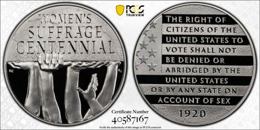 (2020) Medal Women's Suffrage Centennial Set PR69DCAM