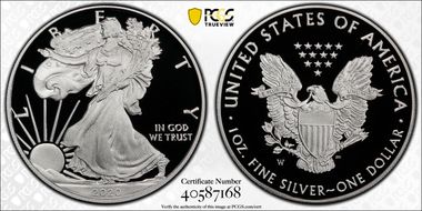 2020-W  $1 Silver Eagle Congratulations Set PR69DCAM