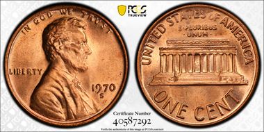 1970-S 1C Large Date MS66RD