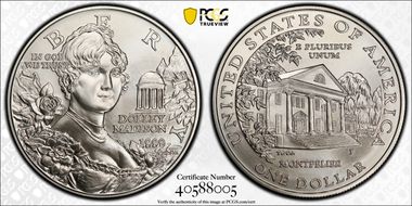 1999-P $1 Dolley Madison MS70