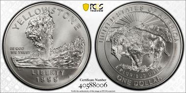 1999-P $1 Yellowstone MS70