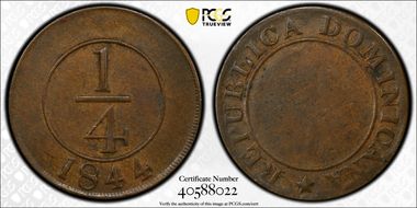 1844 1/4 R KM-1 XF40