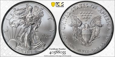2012 $1 Silver Eagle MS69