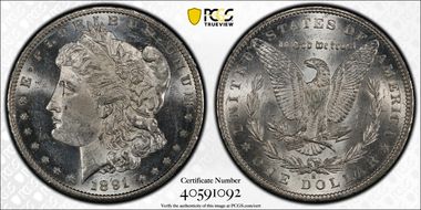 1891-S $1 MS62