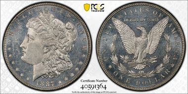 1887 $1 MS62DMPL