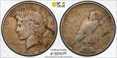 1923-S $1 VAM 1I, Rev Retained CUD VG10