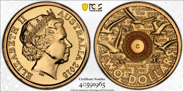 2015-C $2 Remembrance Day In Flanders Fields Colorized MS69