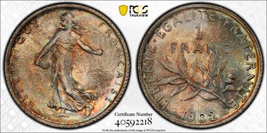 1902 1 Fr Gad-467 F-217 MS65