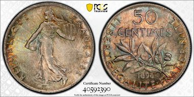 1898 50C Gad-420 F-190 MS66+