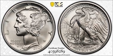 2020-W $25 Palladium First Strike SP70