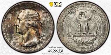 1941-S 25C Large S, FS-501 MS66