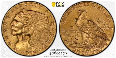1929 $2.50 AU58