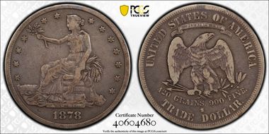 1878-S T$1 Trade F12