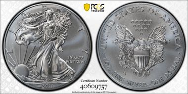 2011-S $1 Silver Eagle 25th Anniversary Set MS69