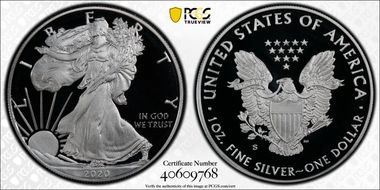 2020-S $1 Silver Eagle First Strike PR69DCAM