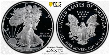 2020-S $1 Silver Eagle First Strike PR69DCAM