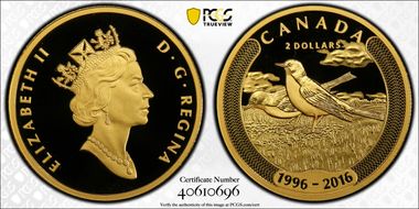 2016 $2 Robins - Bank Note Issue PR70DCAM