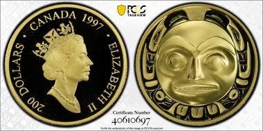 1997 $200 Haida Mask PR69DCAM