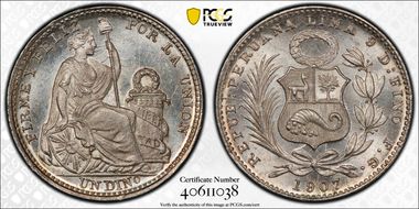 1907-FG/JF Dinero KM-204.2 MS66+