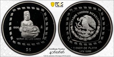 1996-Mo Peso KM-593 Sr. de Las Limas PR68DCAM