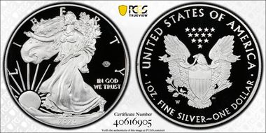 2020-W  $1 Silver Eagle - v75 Privy First Strike PR69DCAM