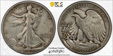 1918 50C VF25