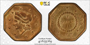 1854 G$1 BG-506 VF35