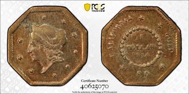 1854 G$1 BG-507 XF40