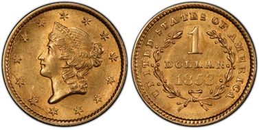 1853 G$1 MS62