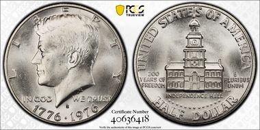 1976-S 50C Silver MS68