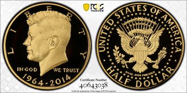 2014-W 50C Gold JFK 50th Anniversary PR70DCAM