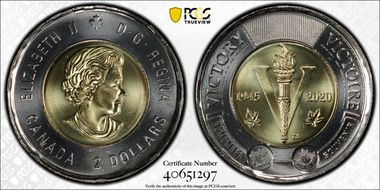 2020 $2 WWII 75th Anniversary MS67