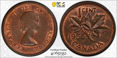 1955 1C No Strap MS62BN