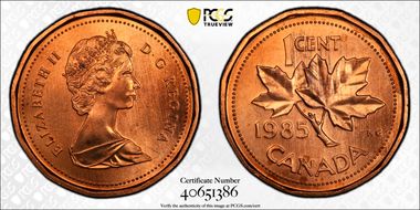 1985 1C Pointed 5 MS64RD