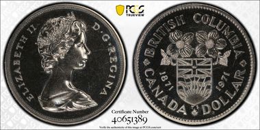 1971 $1 British Columbia Ni PL66