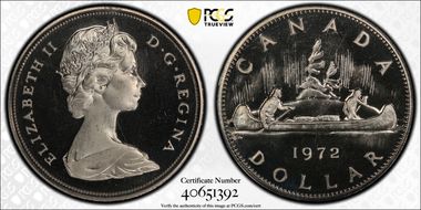 1972 $1 Voyageur Ni PL67