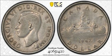 1947 S$1 Maple Leaf F12