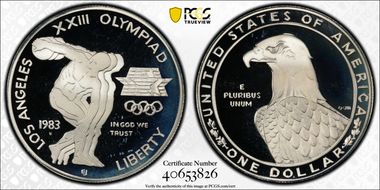 1983-S $1 Olympic PR68DCAM