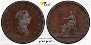 1806 1/2D S-3781 Bronzed PR64