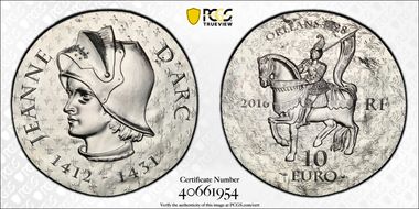 2016 € 10 Joan of Arc PR65