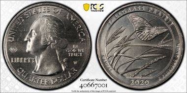 2020-W 25C Tallgrass Prairie NP V75 First Week of Discovery MS66